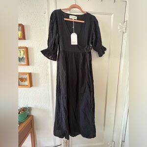 NWT Daughters of India Uma Maxi Dress Black size M